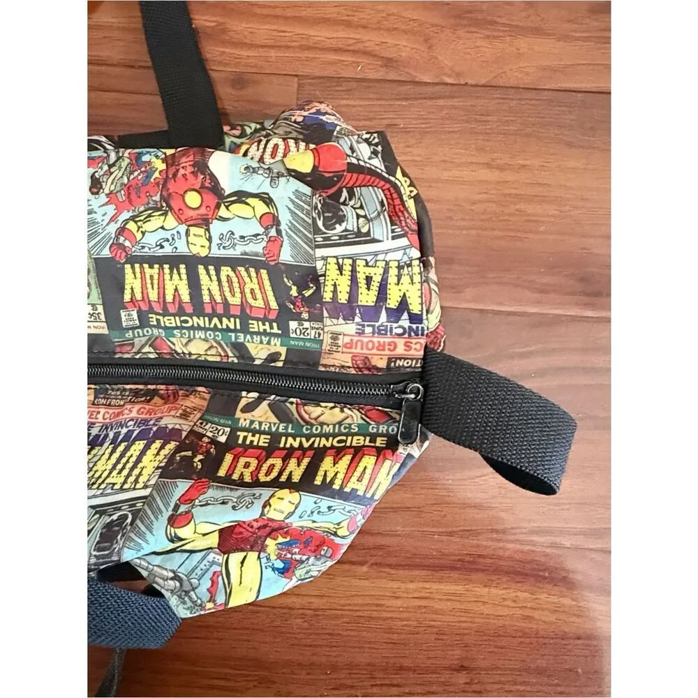 Entertainment Earth Marvel Iron Man Comic Book Print Duffle Bag Overnight Travel